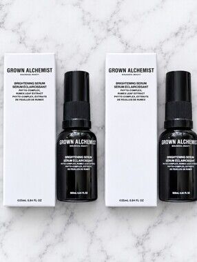 2 x Grown Alchemist Brightening Serum 25ml 0.84 oz ea. Full Size NIB! $140 MSRP